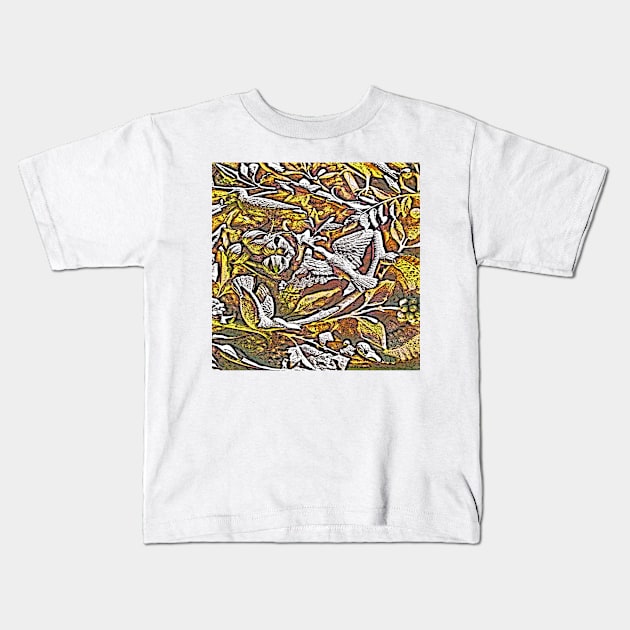 Bird In Tree Relief #2e Kids T-Shirt by markross